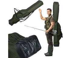 160 cm Gold Fisher meškerės užvalkalas, 3 skyriai