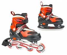 2in1 SPARTAN Raudona Inliner riedučiai (30-33)