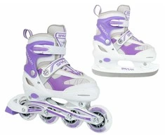 2in1 SPARTAN Violetinė-Baltas Inliner pačiūžos (38-41)
