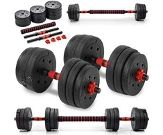 2in1 štangos hanteliai Maximus pratimams 2x 10kg