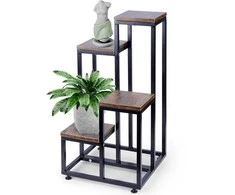 4 pakopų metalinis gėlių stovas, 69 cm