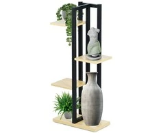 4 pakopų metalinis gėlių stovas, 93 cm