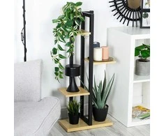 4 pakopų metalinis gėlių stovas, 93 cm