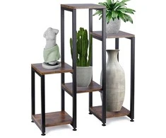 6 pakopų metalinis gėlių stovas, 80 cm