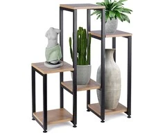 6 pakopų metalinis gėlių stovas, 80 cm