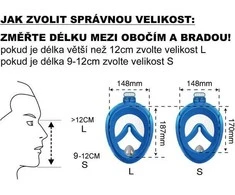 ACRA viso veido nardymo kaukė – S dydis, mėlyna