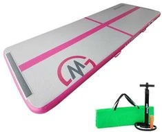 Airtrack gimnastikos kilimėlis MASTER 300 x 100 x 10 cm rožinė-pilka