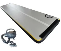 Airtrack MASTER gimnastikos kilimėlis 600 x 150 x 20 cm juodai pilkas