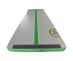 AirTrack pripučiamas gimnastikos kilimėlis MASTER 400 x 150 x 20 cm pilkai žalias