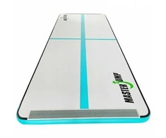 AirTrack pripučiamas gimnastikos kilimėlis MASTER S-Pro 400 x 150 x 10 cm pilkai žalsvai mėlynas