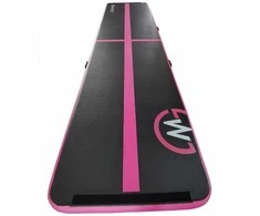 AirTrack pripučiamas gimnastikos kilimėlis MASTER 500 x 100 x 10 cm juodai rožinis