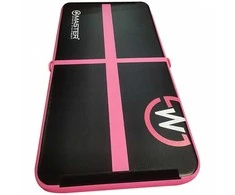 AirTrack pripučiamas gimnastikos kilimėlis MASTER 200 x 100 x 10 cm juodai rožinis