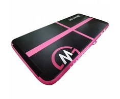 AirTrack pripučiamas gimnastikos kilimėlis MASTER 200 x 100 x 10 cm juodai rožinis