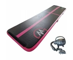 AirTrack pripučiamas gimnastikos kilimėlis MASTER 500 x 100 x 10 cm juodai rožinis