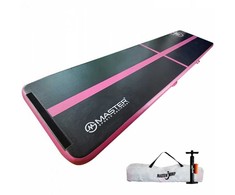 AirTrack pripučiamas gimnastikos kilimėlis MASTER 400 x 100 x 10 cm juodai rožinis