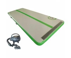 AirTrack pripučiamas gimnastikos kilimėlis MASTER 400 x 150 x 20 cm pilkai žalias