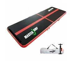 AirTrack pripučiamas gimnastikos kilimėlis MASTER 300 x 100 x 10 cm juodai raudonas