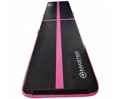 AirTrack pripučiamas gimnastikos kilimėlis MASTER 400 x 100 x 10 cm juodai rožinis