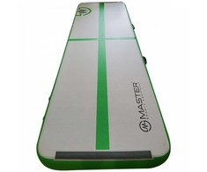 AirTrack pripučiamas gimnastikos kilimėlis MASTER 300 x 100 x 20 cm pilkai žalias