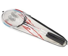 ALUMTEC 308 BADMINTON RAKETŲ RINKINYS RAUDONAS+LIME NORĖJIMAS