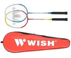 ALUMTEC 366K BADMINTONO RAKETŲ RINKINYS RAUDONAS+GELTONAS, MĖLYNAS+Baltas Wish