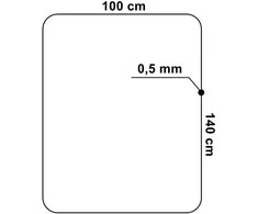 Apsauginis kilimėlis PVC foteliui 100x140 cm 0,5 mm