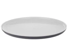 Apvali pietų lėkštė, turistinės lėkštės, plokščias plastikas, nedūžtanti AURA, 25 cm