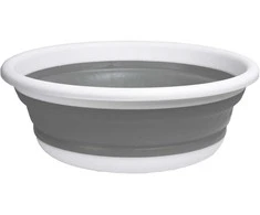 Apvalus dubuo 37 cm baltas ir pilkas ELBA COMPACT 9 litrai