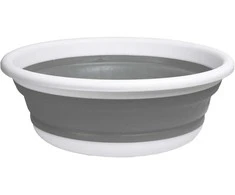 Apvalus dubuo 37 cm baltas ir pilkas ELBA COMPACT 9 litrai