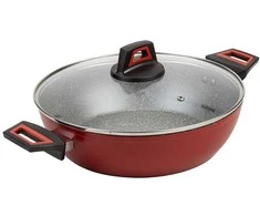 APVALUS PUODAS, 28cm, SU STIKLINIU dangteliu, 3,8L