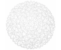 Apvalus stalo įrankių lėkštės kilimėlis / popierinis virtuvės kilimėlis baltas 35 cm