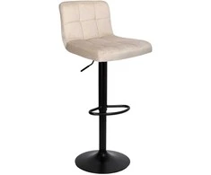Arako Juodas beige Velvet baro kėdė