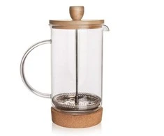 Arbatinukas infuzinis, stiklinis ąsotis su stūmokliu, kavai, arbatai, žolelėms, 0,4 l