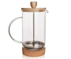 Arbatinukas infuzinis, stiklinis ąsotis su stūmokliu, kavai, arbatai, žolelėms, 0,75 l