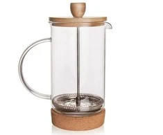 Arbatinukas infuzinis, stiklinis ąsotis su stūmokliu, kavai, arbatai, žolelėms, 1 l