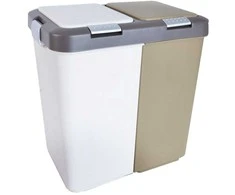 Atliekų rūšiavimo dėžė su dangčiu, 2x10 l