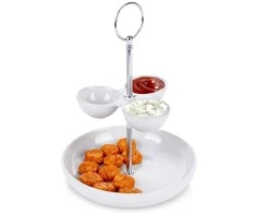 Alpina Serviravimo lėkštė porcelianinė balta 2 lygių 22 cm