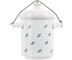 Baltas keraminis indas kopūstams ir agurkams raugti, 2,5 l, MODROBILA