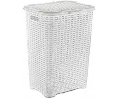 Baltas RATTAN krepšys 60 litrų - baltas 435x337x602 mm