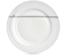 Baltos porcelianinės pietų lėkštė ŠIRDYS 27 cm