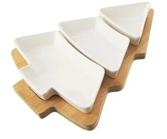 Baltos porcelianinės užkandžių dubenys WHITELINE 28 cm 4 vnt.