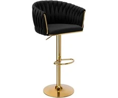 Baro kėdė Cofton Gold Juodas Velvet