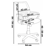 Bianco biuro kėdė balta - juoda