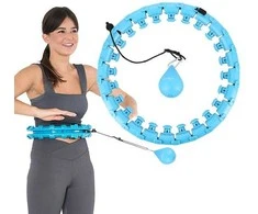 Blue HHW01 Mėlynas HULA HOOP SU RIEŠUTAIS IR HMS SVORIU