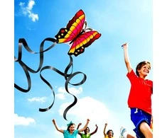 BUTTERFLY KITE 88x78CM Rožinis Geltonas ENERO