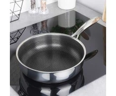 COOKCELL HYBRYD aukščiausios kokybės nelipni plieninė keptuvė, 26 cm gylio