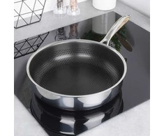 COOKCELL HYBRYD aukščiausios kokybės nelipni plieninė keptuvė, 28 cm gylio