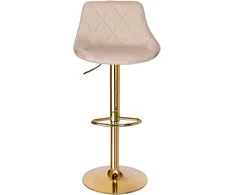 Cydro Gold rusvai gelsvas Velvet baro kėdė