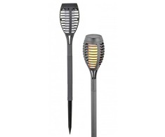 DEKLINIS SAULĖS LEMPAS ŠOKANČIOS LEPSNOS 12 LED SMD 7,5x7,5x46,5cm, PILKA