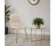 DENVER Velvet Gold rusvai gelsvas kėdė